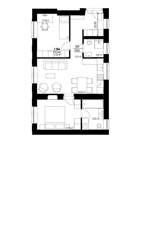 Pronájem bytu 3+kk 62 m², Bednářská, Praha, Praha Pronájem bytu 3+kk 62 m², Bednářská, Praha, Praha