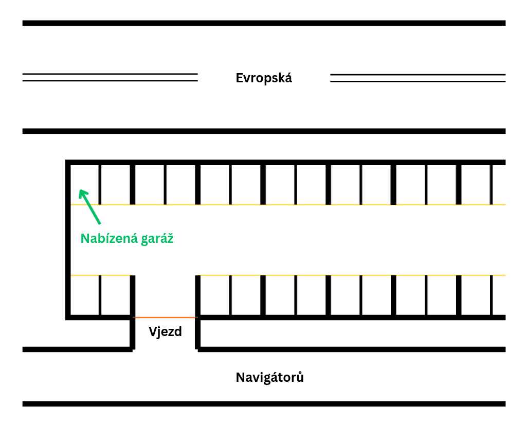 Pronájem garáže 18 m², Navigátorů, Praha, Praha Pronájem garáže 18 m², Navigátorů, Praha, Praha