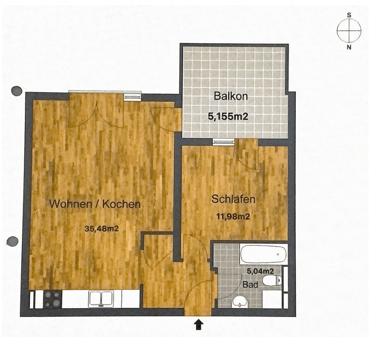 Prodej bytu 2+1 58 m², Frodshamstraße 1, Kelsterbach, Hessen Prodej bytu 2+1 58 m², Frodshamstraße 1, Kelsterbach, Hessen