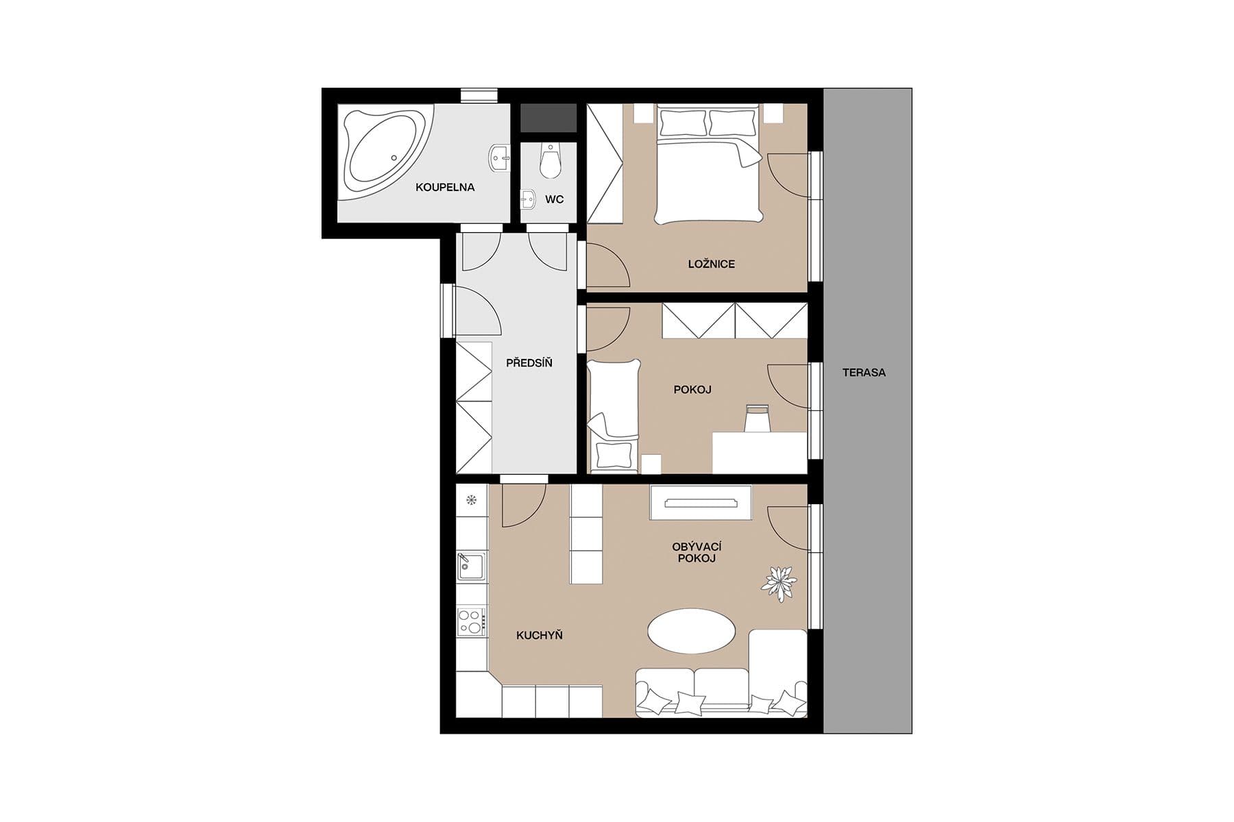 Prodej bytu 3+kk 83 m², Na Výrovně, Praha, Praha Prodej bytu 3+kk 83 m², Na Výrovně, Praha, Praha