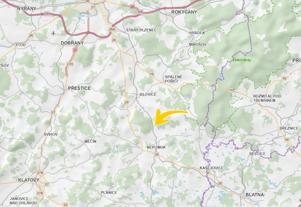 Prodej pozemku 26.130 m², Sedliště, Plzeňský kraj Prodej pozemku 26.130 m², Sedliště, Plzeňský kraj