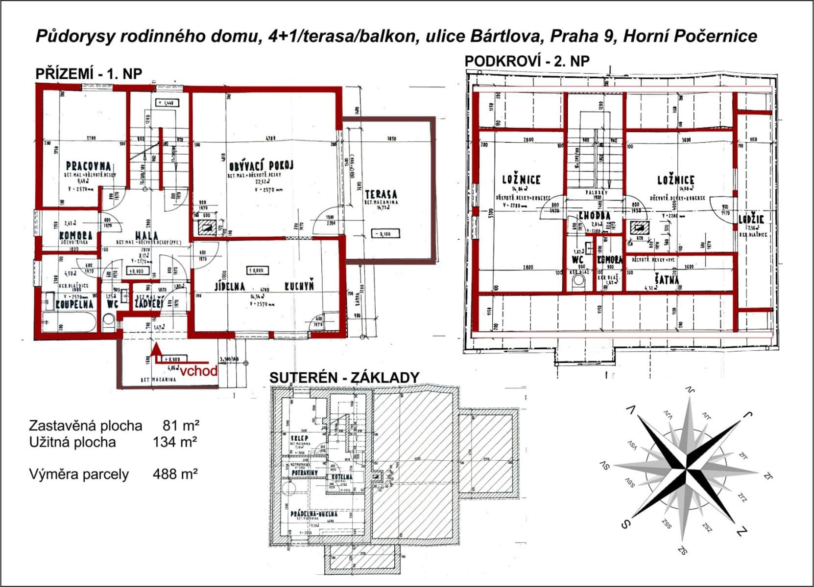 Prodej domu 134 m², pozemek 488 m², Bártlova, Praha, Praha Prodej domu 134 m², pozemek 488 m², Bártlova, Praha, Praha
