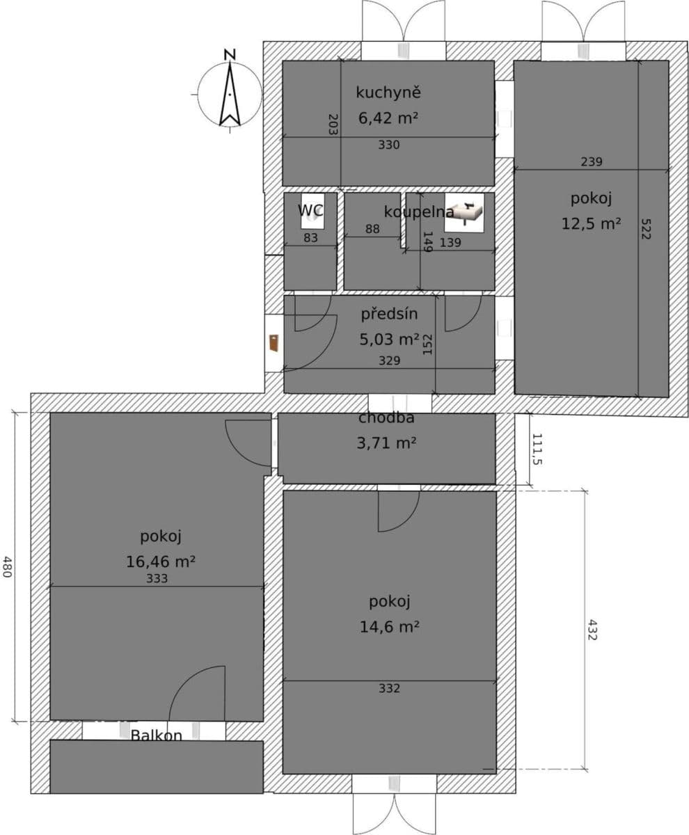 Prodej bytu 3+1 64 m², Kollárova, Písek, Jihočeský kraj Prodej bytu 3+1 64 m², Kollárova, Písek, Jihočeský kraj