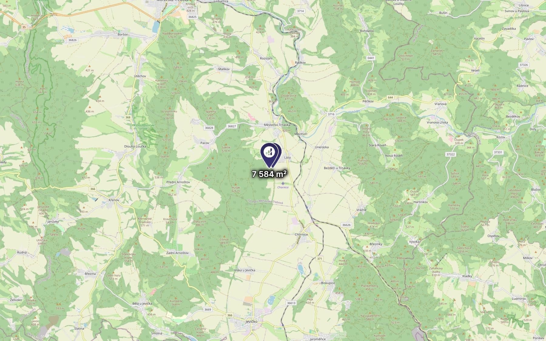 Prodej pozemku 8.467 m², Městečko Trnávka, Pardubický kraj Prodej pozemku 8.467 m², Městečko Trnávka, Pardubický kraj