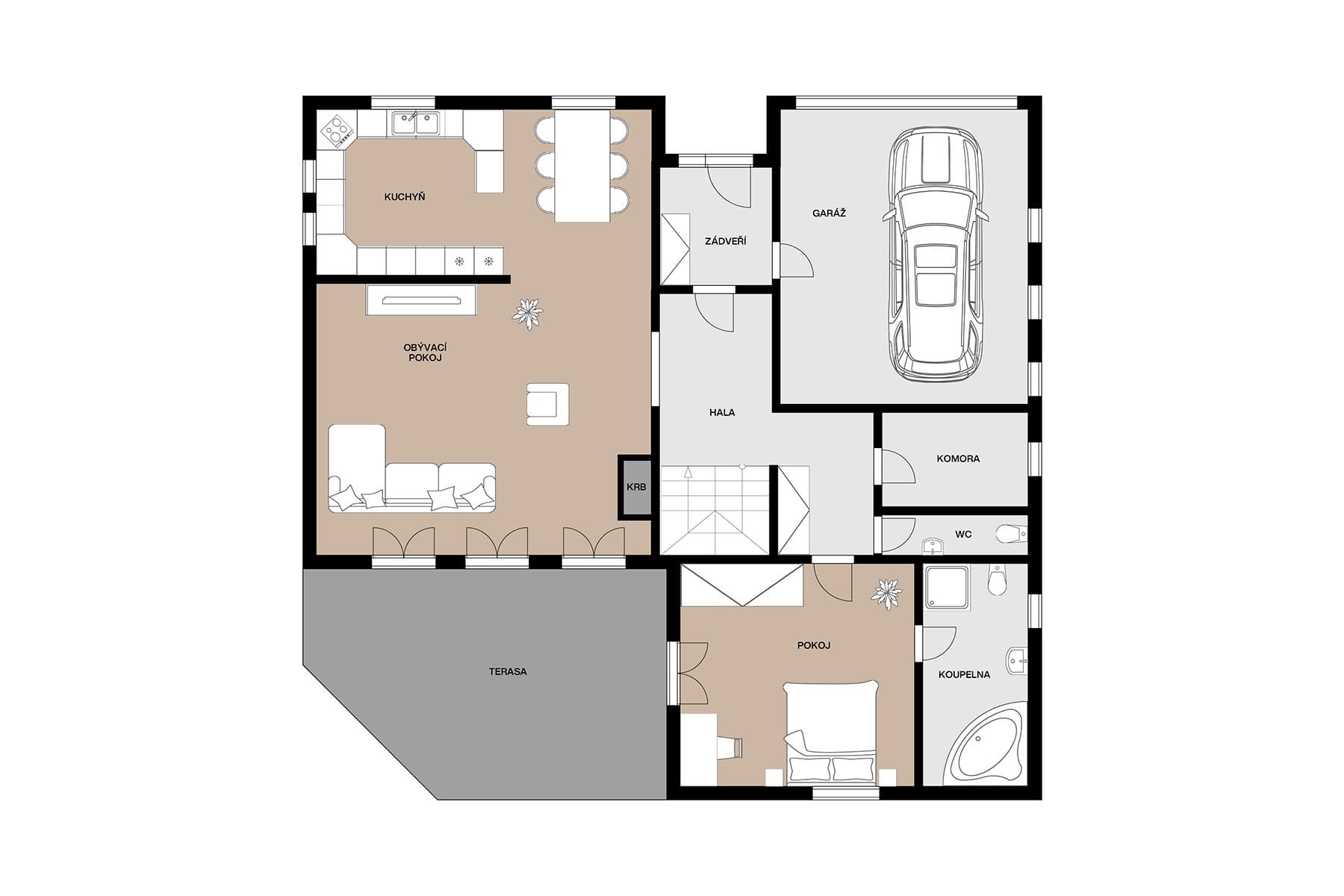 Prodej domu 274 m², pozemek 1.202 m², Karafiátová, Jesenice, Středočeský kraj Prodej domu 274 m², pozemek 1.202 m², Karafiátová, Jesenice, Středočeský kraj