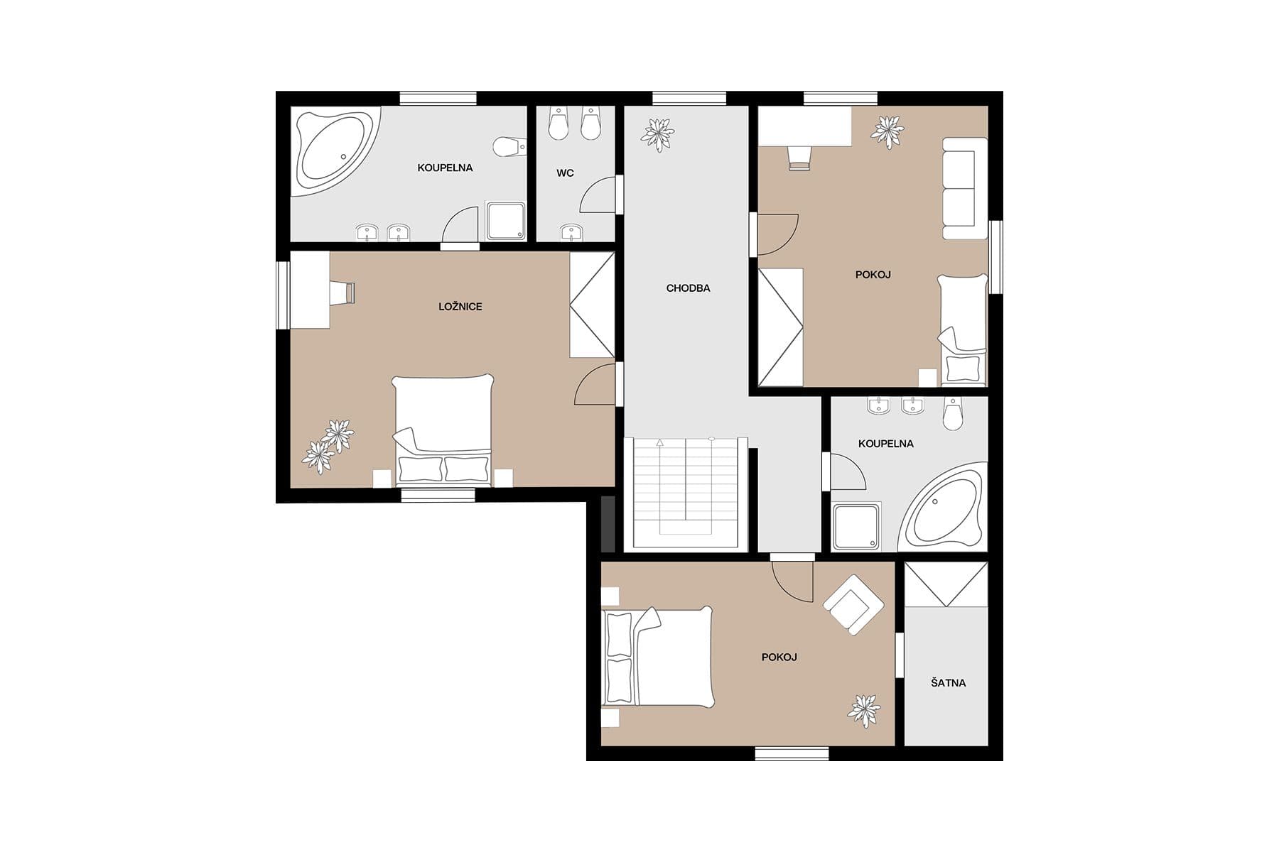 Prodej domu 274 m², pozemek 1.202 m², Karafiátová, Jesenice, Středočeský kraj Prodej domu 274 m², pozemek 1.202 m², Karafiátová, Jesenice, Středočeský kraj