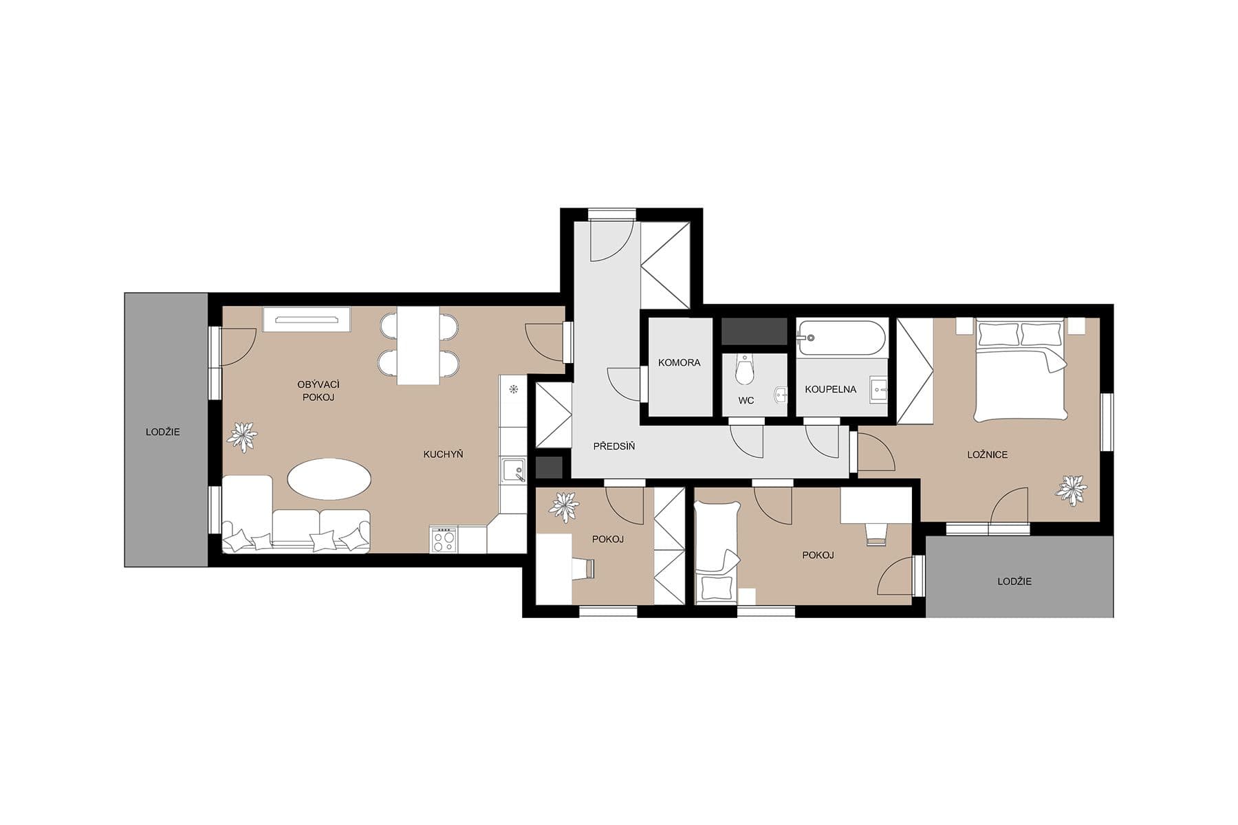 Prodej bytu 4+kk 75 m², Karla Guta, Praha, Praha Prodej bytu 4+kk 75 m², Karla Guta, Praha, Praha