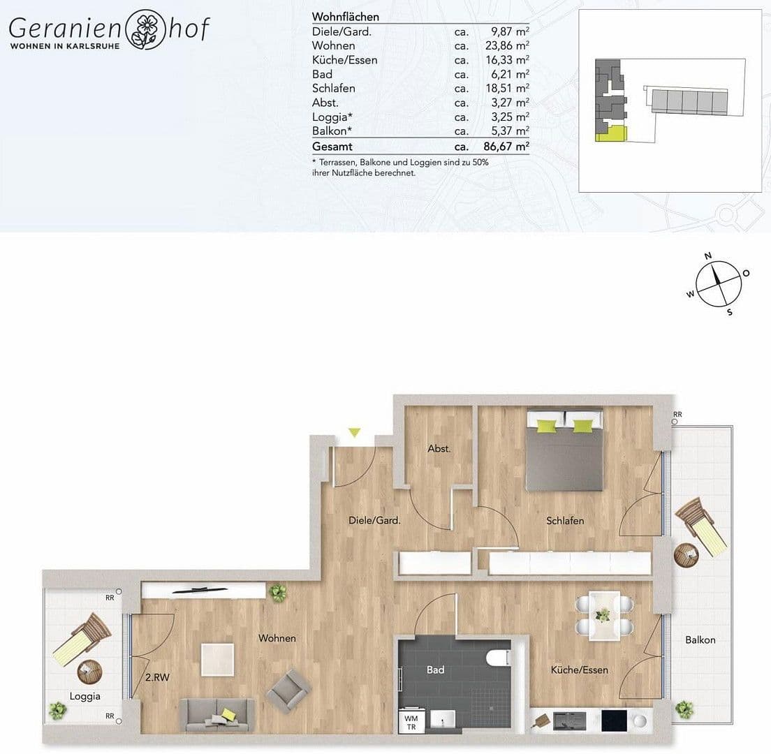 Pronájem bytu 2+1 87 m², Geranienstraße 21, Karlsruhe, Bádensko-Württembersko Pronájem bytu 2+1 87 m², Geranienstraße 21, Karlsruhe, Bádensko-Württembersko