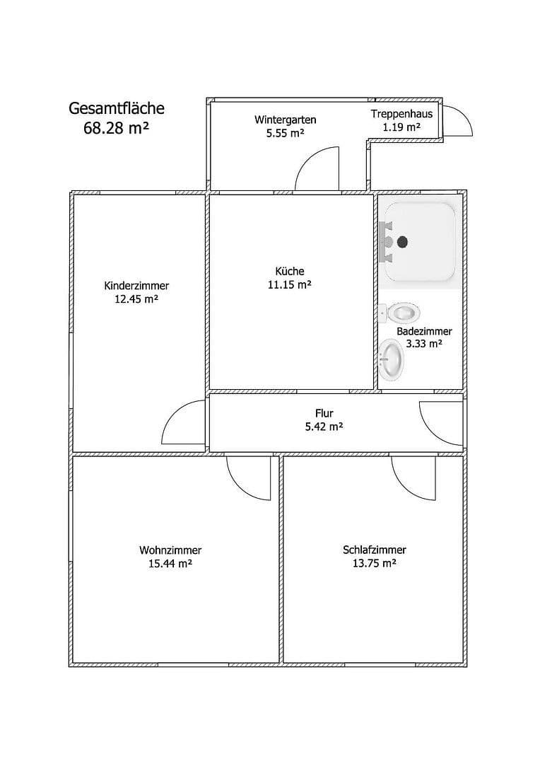Pronájem bytu 3+1 69 m², Holzstrecke 2, Coswig (Anhalt), Sasko-Anhaltsko Pronájem bytu 3+1 69 m², Holzstrecke 2, Coswig (Anhalt), Sasko-Anhaltsko