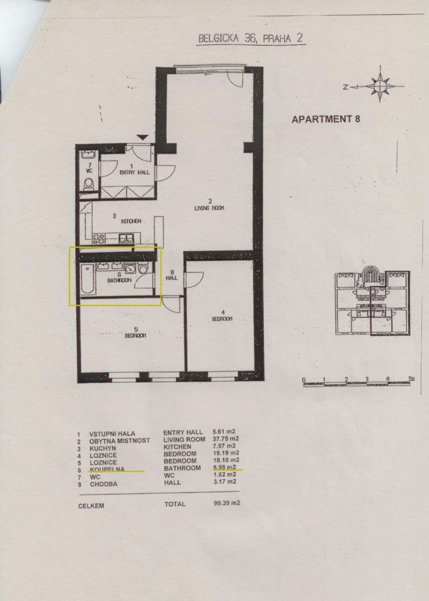 Prodej bytu 3+kk 99 m², Belgická, Praha, Praha Prodej bytu 3+kk 99 m², Belgická, Praha, Praha