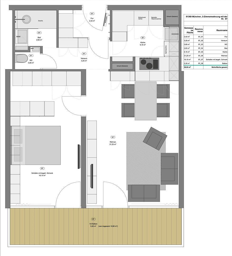 Prodej bytu 2+1 58 m², Johann-Clanze-Str 43-53, München, Bavorsko Prodej bytu 2+1 58 m², Johann-Clanze-Str 43-53, München, Bavorsko