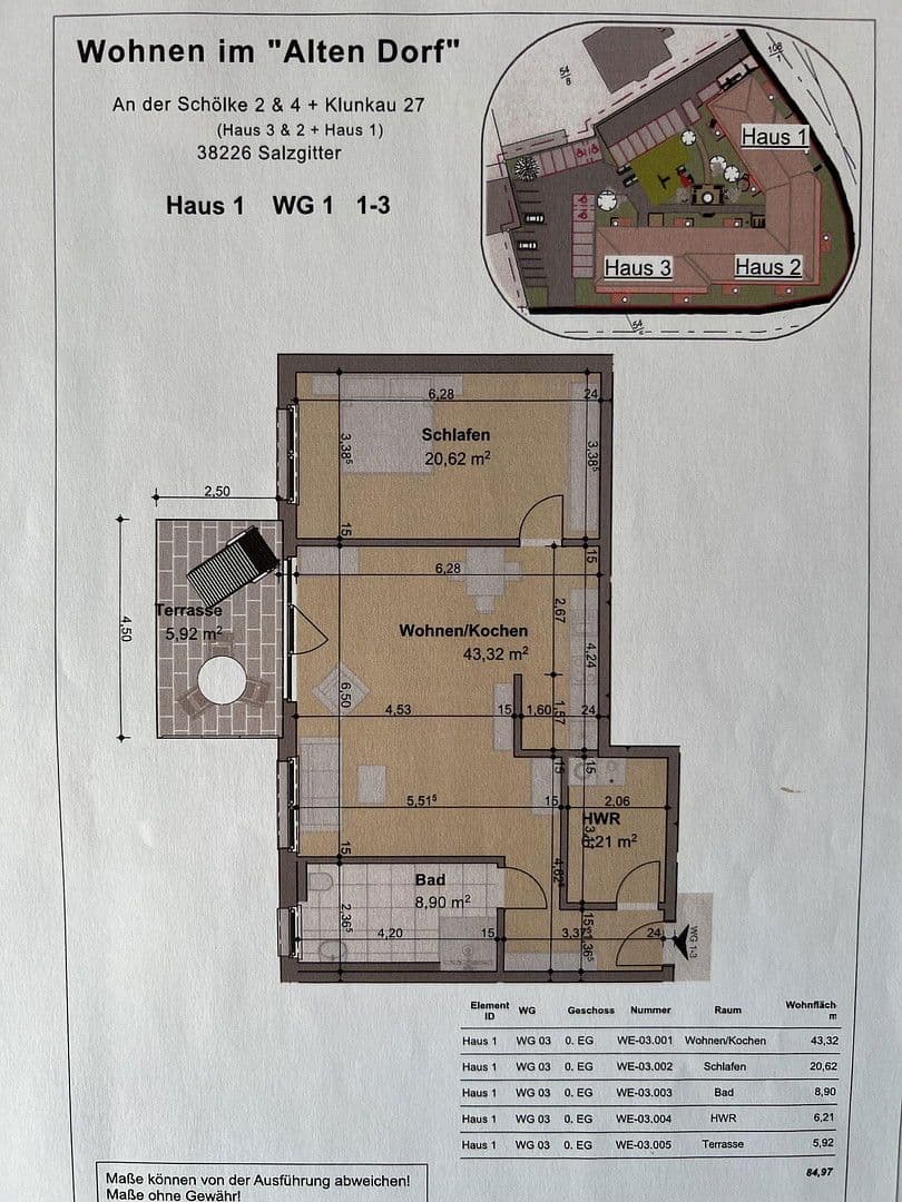 Prodej bytu 2+1 60 m², An der Schölke 2-4, Salzgitter, Dolní Sasko Prodej bytu 2+1 60 m², An der Schölke 2-4, Salzgitter, Dolní Sasko