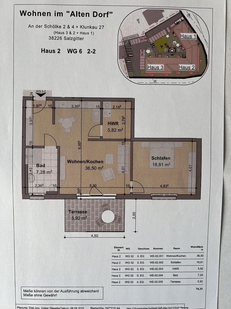Prodej bytu 2+1 60 m², An der Schölke 2-4, Salzgitter, Dolní Sasko Prodej bytu 2+1 60 m², An der Schölke 2-4, Salzgitter, Dolní Sasko