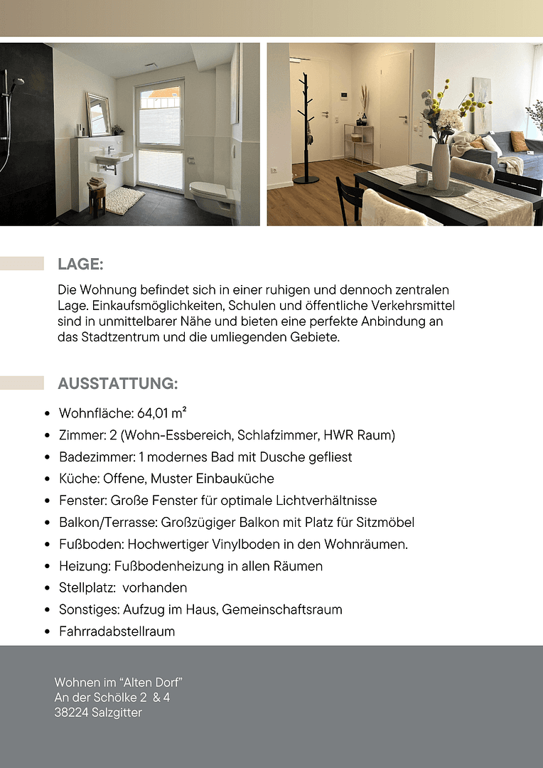 Prodej bytu 2+1 60 m², An der Schölke 2-4, Salzgitter, Dolní Sasko Prodej bytu 2+1 60 m², An der Schölke 2-4, Salzgitter, Dolní Sasko