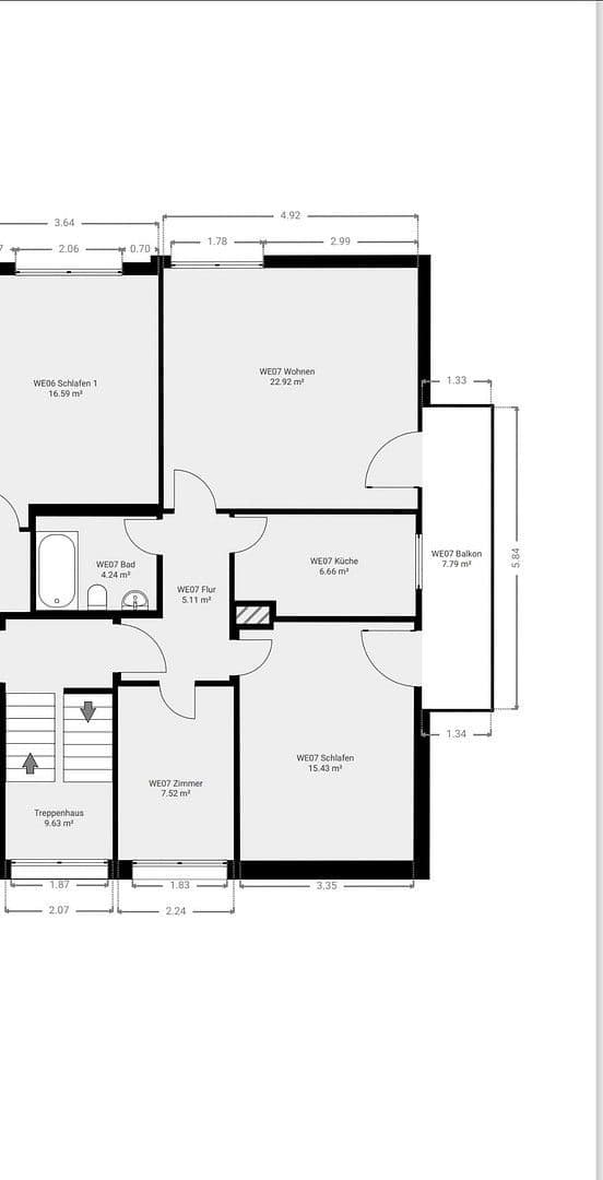 Pronájem bytu 3+1 60 m², Mörfelden-Walldorf, Hessen Pronájem bytu 3+1 60 m², Mörfelden-Walldorf, Hessen
