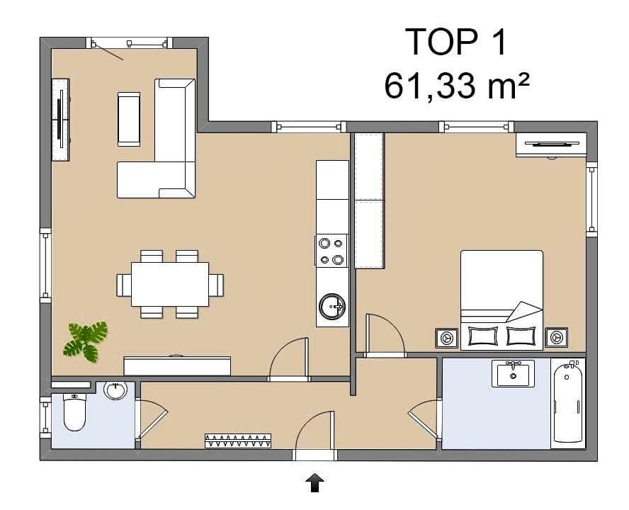 Prodej bytu 2+1 54 m², Retznei 20, Ehrenhausen, Štýrsko Prodej bytu 2+1 54 m², Retznei 20, Ehrenhausen, Štýrsko