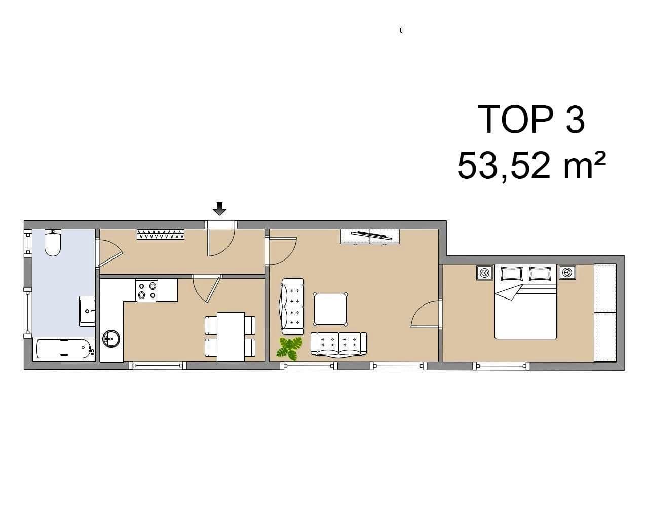 Prodej bytu 2+1 54 m², Retznei 20, Ehrenhausen, Štýrsko Prodej bytu 2+1 54 m², Retznei 20, Ehrenhausen, Štýrsko