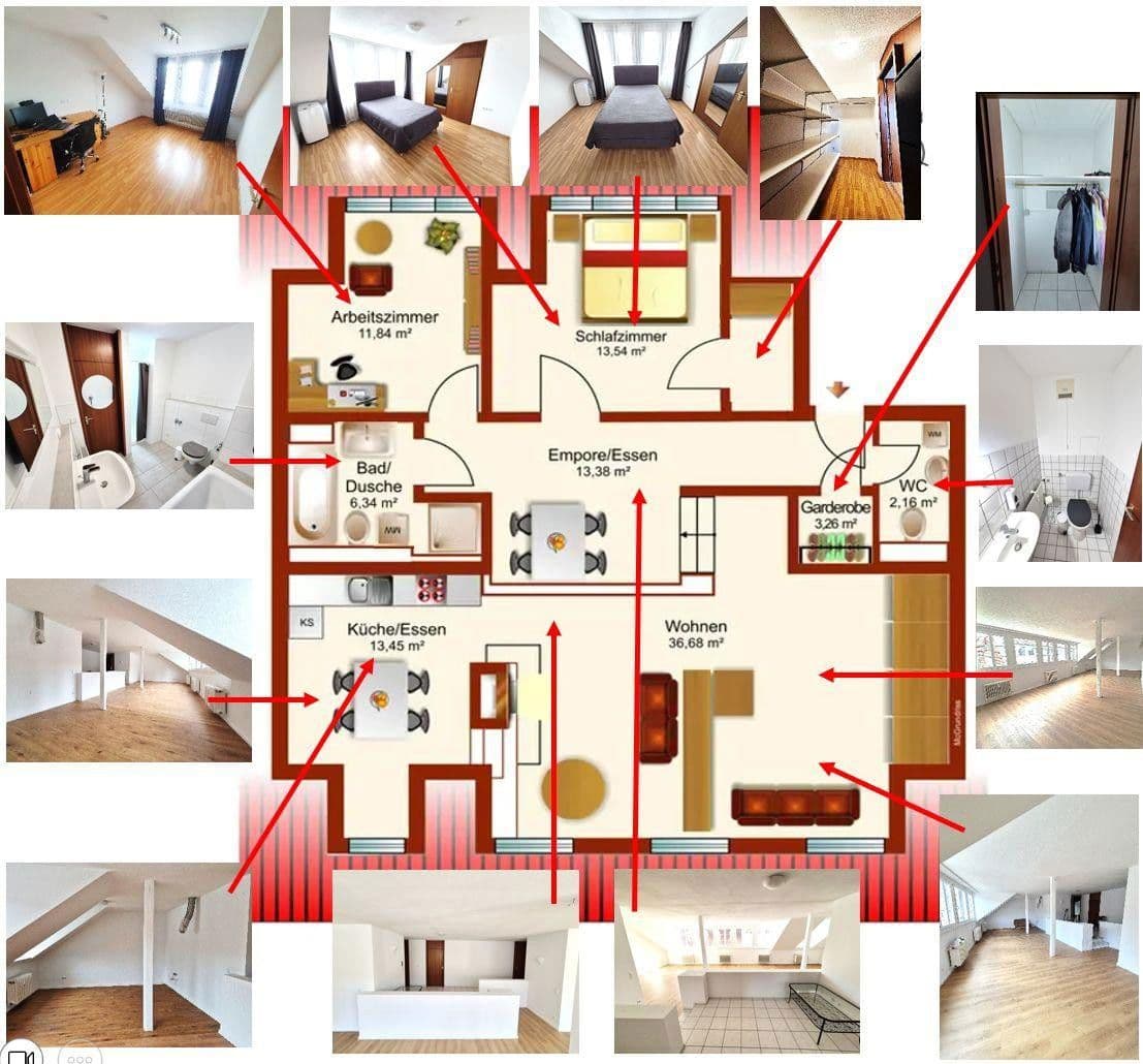 Pronájem bytu 3+1 104 m², Akademiestraße, 18, Karlsruhe, Bádensko-Württembersko Pronájem bytu 3+1 104 m², Akademiestraße, 18, Karlsruhe, Bádensko-Württembersko