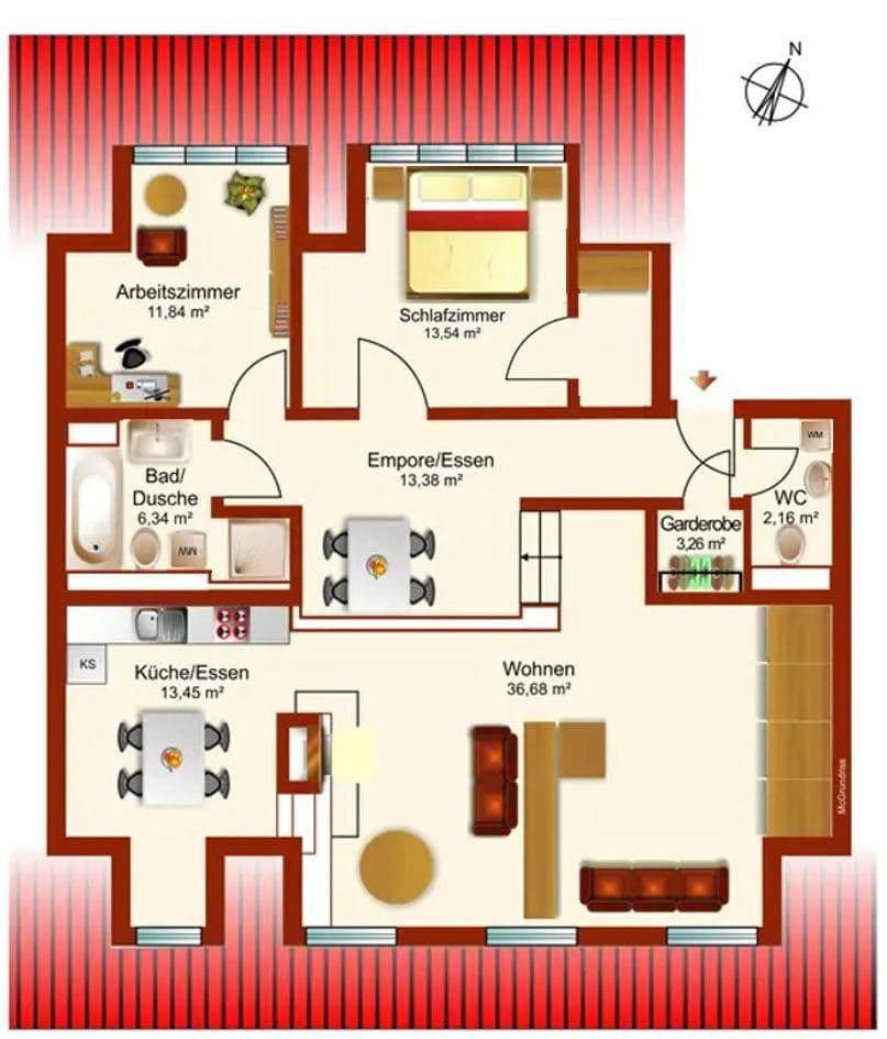 Pronájem bytu 3+1 104 m², Akademiestraße, 18, Karlsruhe, Bádensko-Württembersko Pronájem bytu 3+1 104 m², Akademiestraße, 18, Karlsruhe, Bádensko-Württembersko