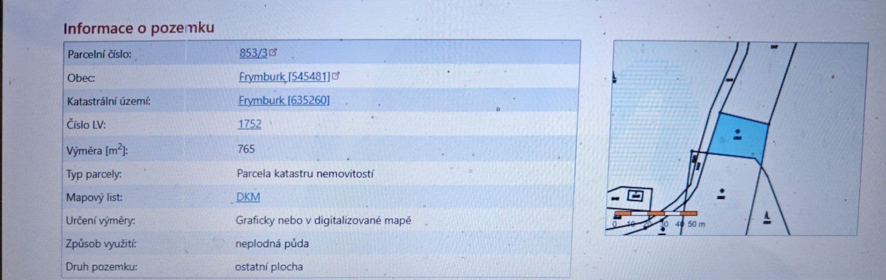 Prodej pozemku 765 m², Frymburk, Jihočeský kraj Prodej pozemku 765 m², Frymburk, Jihočeský kraj