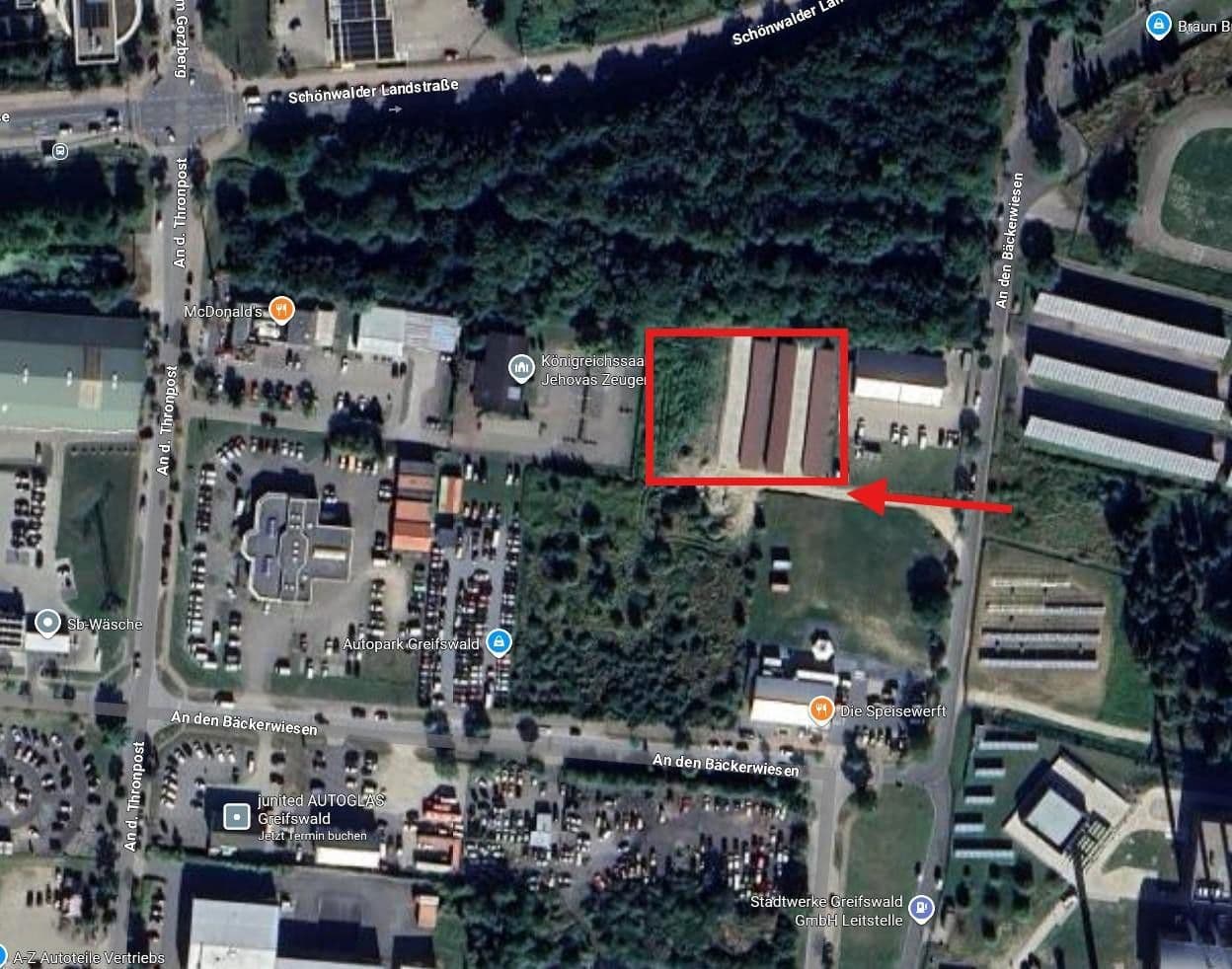 Pronájem garáže 18 m², An den Bäckerwiesen, Greifswald, Mecklenburg-Vorpommern Pronájem garáže 18 m², An den Bäckerwiesen, Greifswald, Mecklenburg-Vorpommern