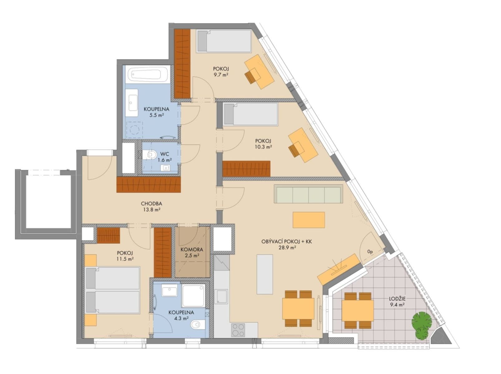Prodej bytu 4+kk 105 m², Gollové, Praha, Praha Prodej bytu 4+kk 105 m², Gollové, Praha, Praha