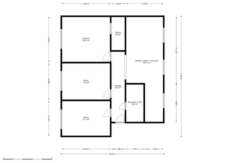 Prodej bytu 3+1 73 m², Růžová, Kyjov, Jihomoravský kraj Prodej bytu 3+1 73 m², Růžová, Kyjov, Jihomoravský kraj