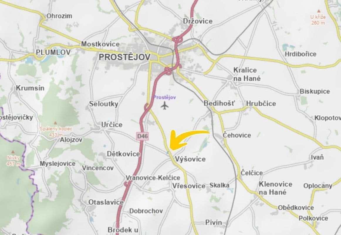 Prodej pozemku 1.300 m², Výšovice, Olomoucký kraj Prodej pozemku 1.300 m², Výšovice, Olomoucký kraj