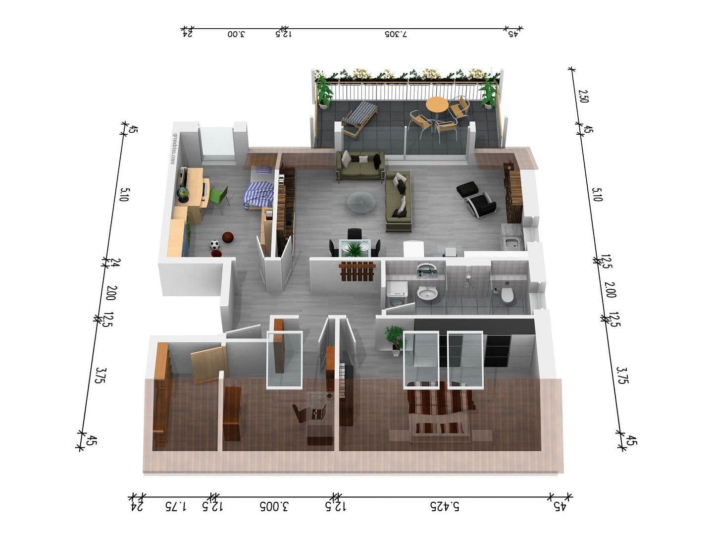 Pronájem bytu 4+1 90 m², Ansbacher Str. 24, Aurach, Bavorsko Pronájem bytu 4+1 90 m², Ansbacher Str. 24, Aurach, Bavorsko
