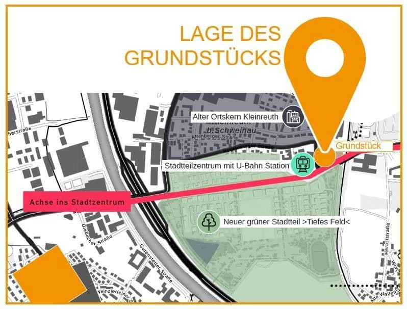 Prodej pozemku 3.641 m², Rothenburger Str. 443, Nürnberg, Bavorsko Prodej pozemku 3.641 m², Rothenburger Str. 443, Nürnberg, Bavorsko