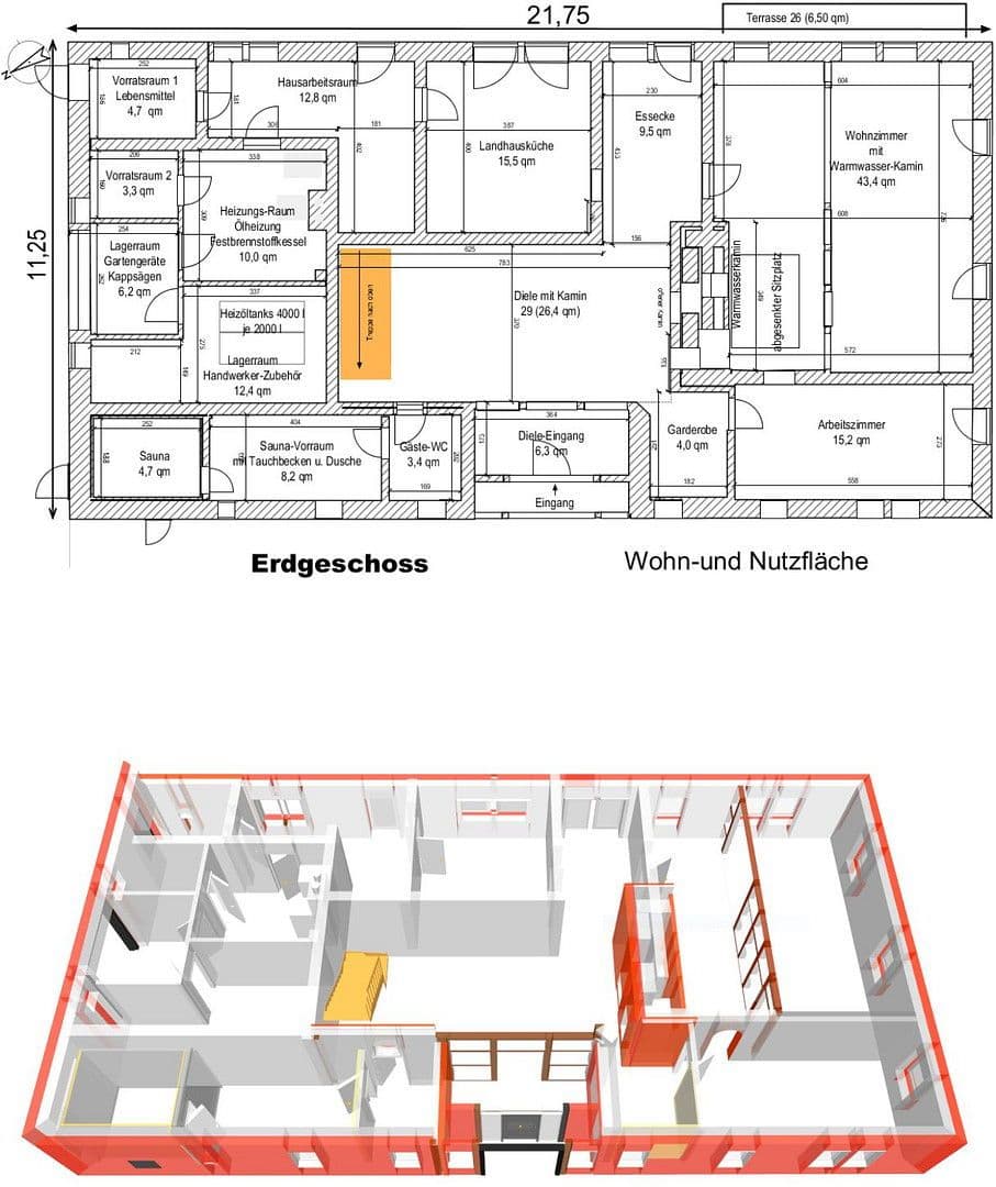 Prodej domu 262 m², pozemek 21.000 m², Klenkendorf 26, Gnarrenburg, Dolní Sasko Prodej domu 262 m², pozemek 21.000 m², Klenkendorf 26, Gnarrenburg, Dolní Sasko