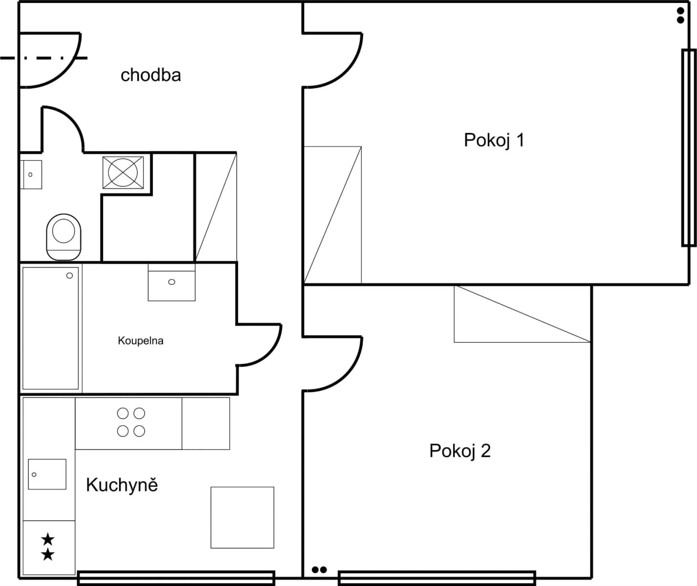Pronájem bytu 2+kk 51 m², Rytířova, Praha, Praha Pronájem bytu 2+kk 51 m², Rytířova, Praha, Praha