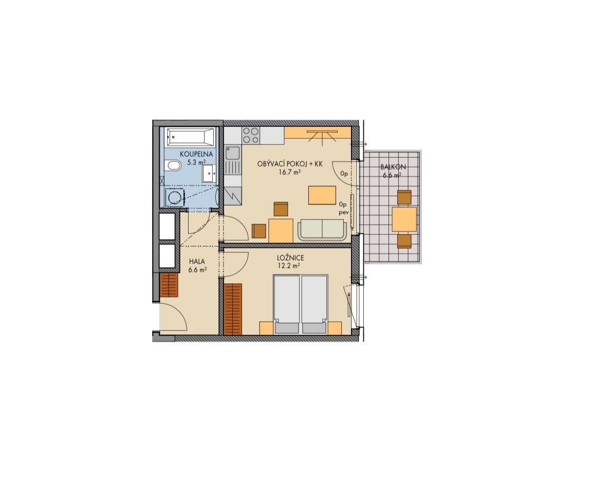 Pronájem bytu 2+kk 50 m², Čakovická, Praha, Praha Pronájem bytu 2+kk 50 m², Čakovická, Praha, Praha