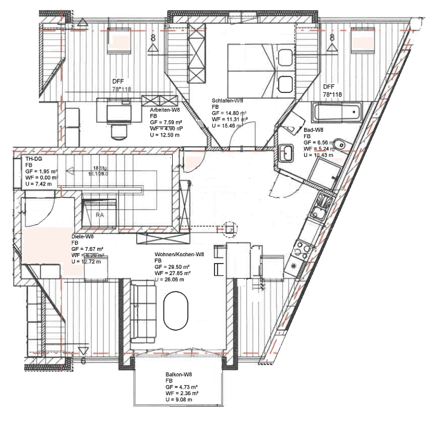 Pronájem bytu 2+kk 59 m², Brückenplatz 7, Lubín, Braniborsko Pronájem bytu 2+kk 59 m², Brückenplatz 7, Lubín, Braniborsko