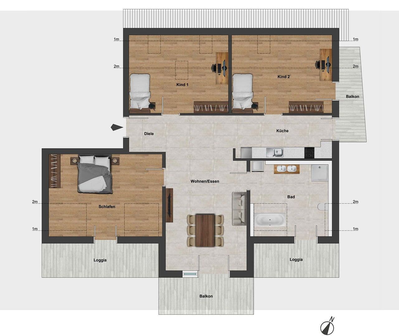 Pronájem bytu 4+1 135 m², Grafing bei München, Bavorsko Pronájem bytu 4+1 135 m², Grafing bei München, Bavorsko