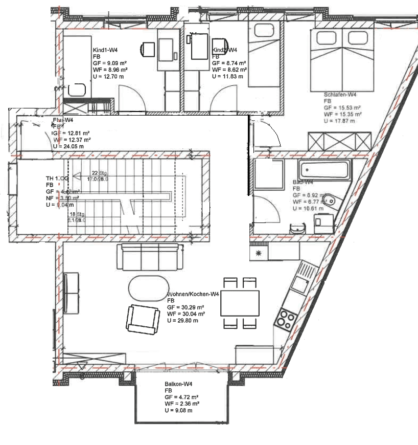 Pronájem bytu 4+1 85 m², Brückenplatz 7, Lubín, Braniborsko Pronájem bytu 4+1 85 m², Brückenplatz 7, Lubín, Braniborsko