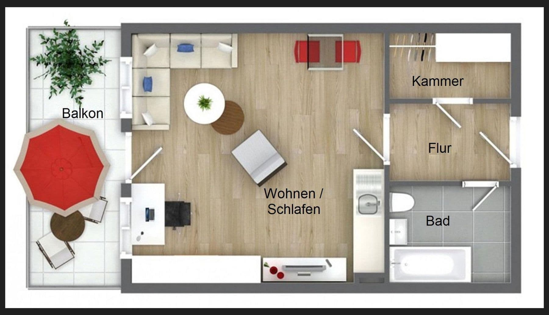 Pronájem bytu 1+1 46 m², Am Eckbusch, Wuppertal Katernberg, Severní Porýní-Vestfálsko Pronájem bytu 1+1 46 m², Am Eckbusch, Wuppertal Katernberg, Severní Porýní-Vestfálsko