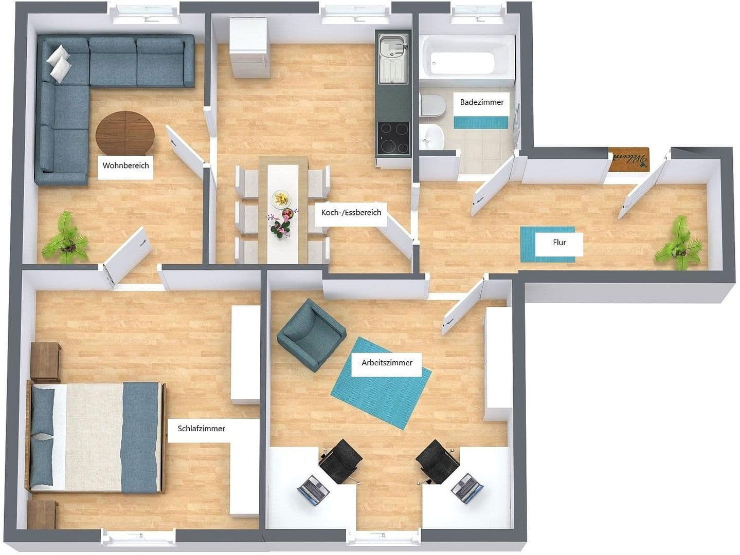 Pronájem bytu 3+1 70 m², Friedrich-Ebert-Straße 11, Kirn, Porýní-Falc Pronájem bytu 3+1 70 m², Friedrich-Ebert-Straße 11, Kirn, Porýní-Falc