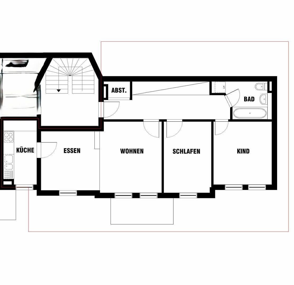 Pronájem bytu 4+1 85 m², Steinau an der Straße, Hessen Pronájem bytu 4+1 85 m², Steinau an der Straße, Hessen