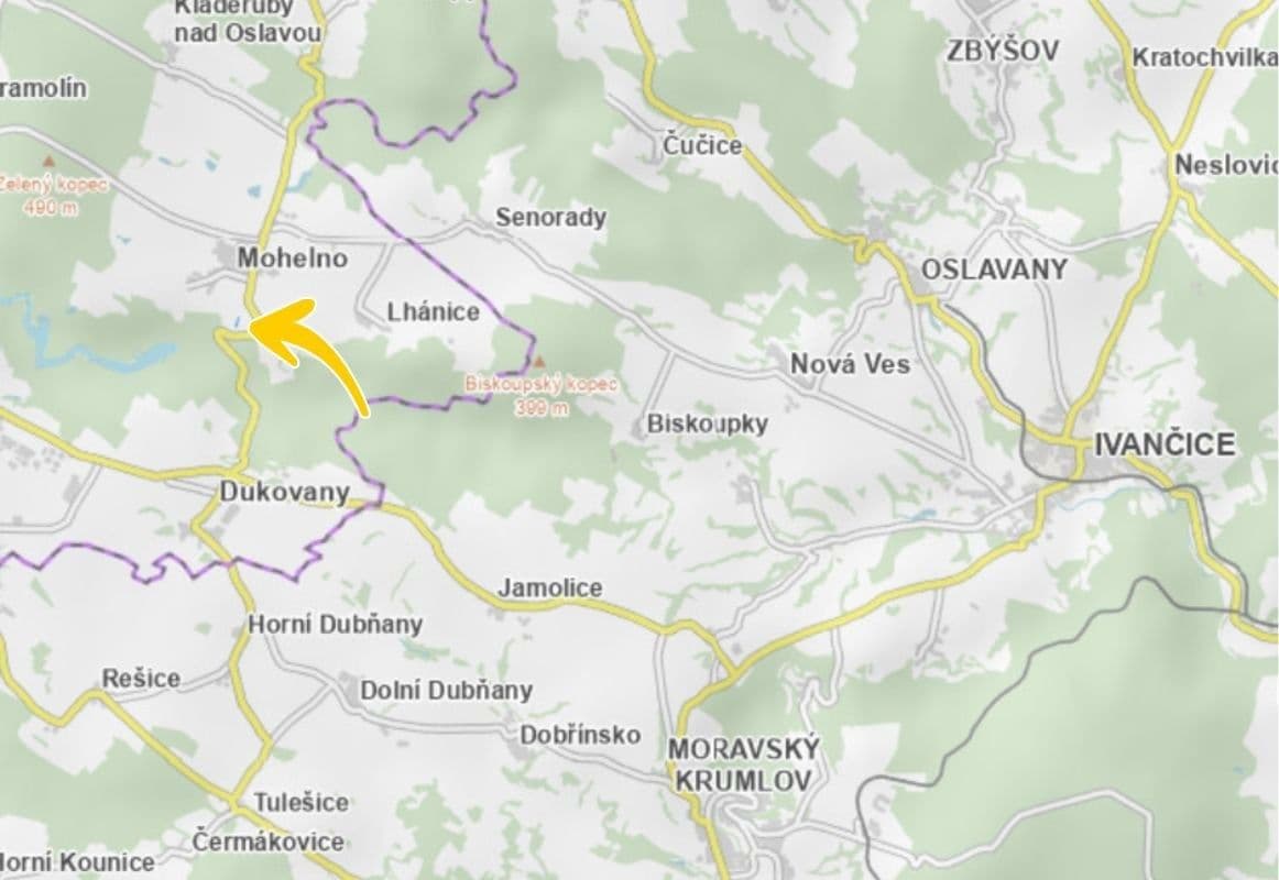 Prodej pozemku 1.060 m², Mohelno, Kraj Vysočina Prodej pozemku 1.060 m², Mohelno, Kraj Vysočina