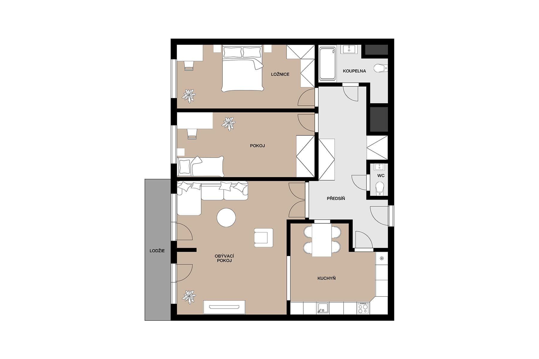 Prodej bytu 3+1 108 m², Bechyňská, Praha, Praha Prodej bytu 3+1 108 m², Bechyňská, Praha, Praha