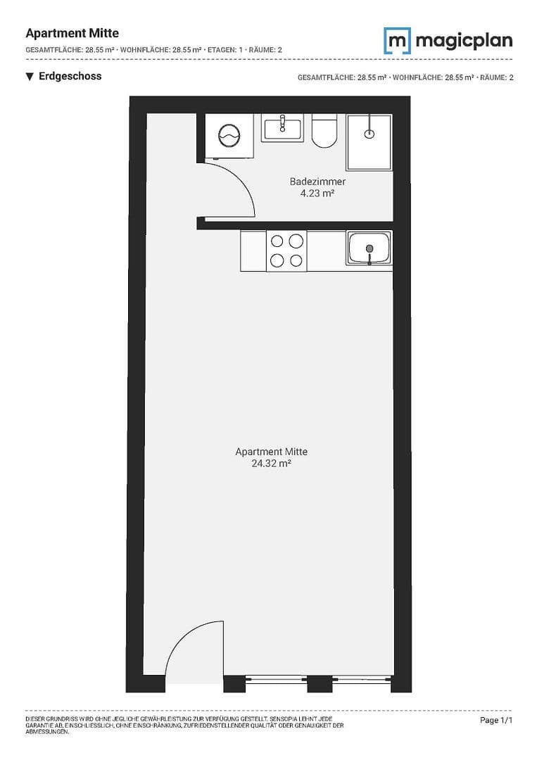 Pronájem bytu 1+1 29 m², Martin-Luther-Straße, Stuttgart, Bádensko-Württembersko Pronájem bytu 1+1 29 m², Martin-Luther-Straße, Stuttgart, Bádensko-Württembersko