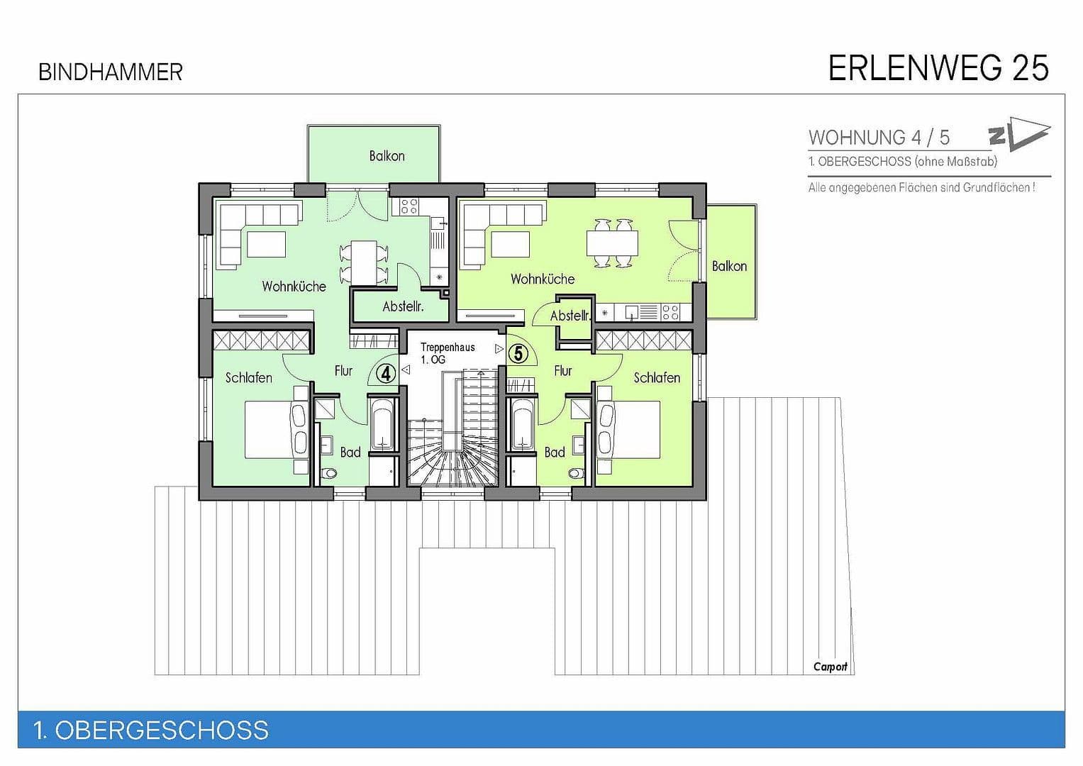 Pronájem bytu 2+1 60 m², Erlenweg 25, Bayerbach bei Ergoldsbach, Bavorsko Pronájem bytu 2+1 60 m², Erlenweg 25, Bayerbach bei Ergoldsbach, Bavorsko