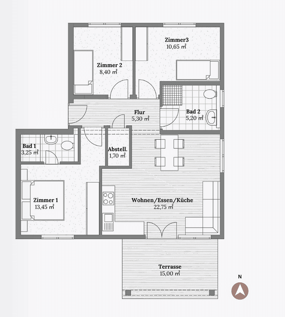 Prodej bytu 3+1 78 m², Christa-Ludwigstr. 43, Buseck, Hessen Prodej bytu 3+1 78 m², Christa-Ludwigstr. 43, Buseck, Hessen