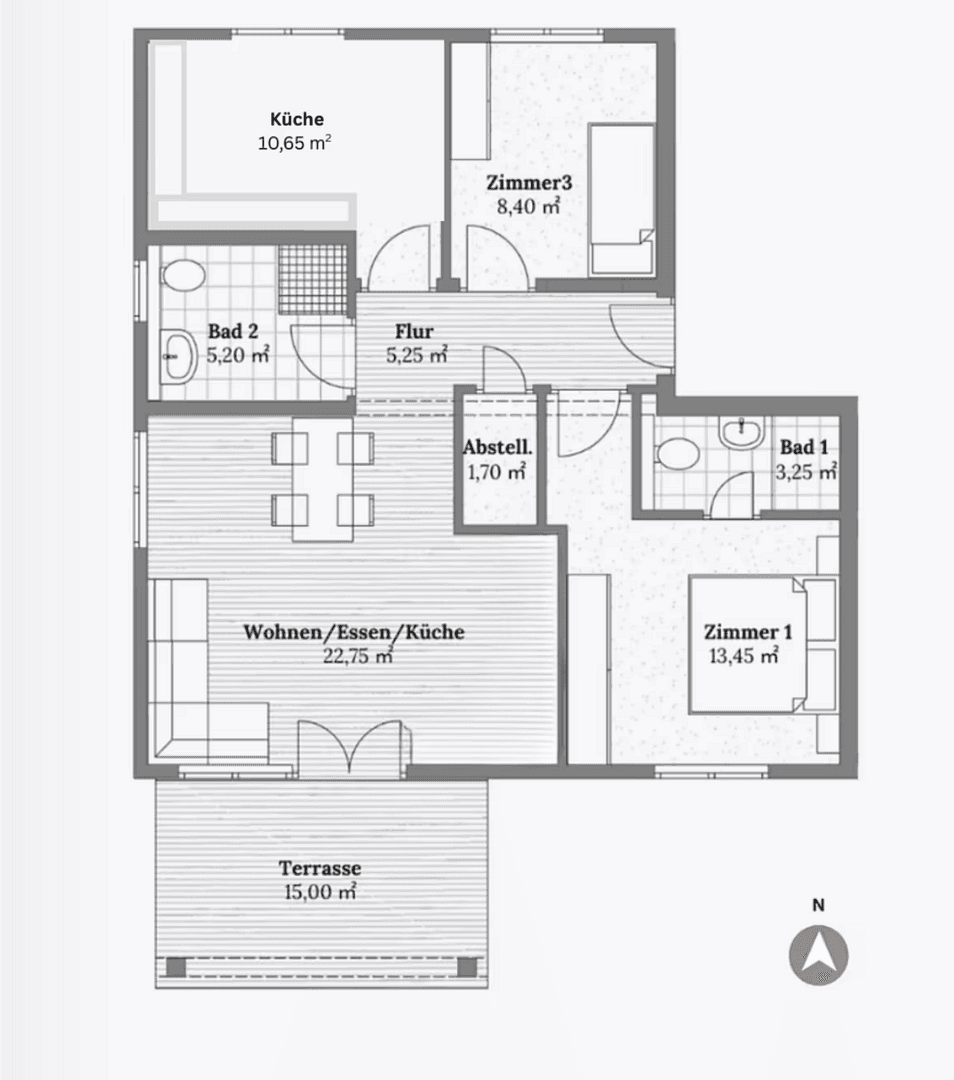 Prodej bytu 3+1 78 m², Christa-Ludwigstr. 43, Buseck, Hessen Prodej bytu 3+1 78 m², Christa-Ludwigstr. 43, Buseck, Hessen