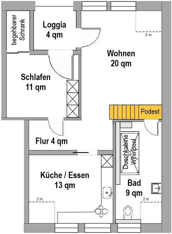 Pronájem bytu 2+kk 77 m², Pflugacker 17 b, Hamburg, Hamburg Pronájem bytu 2+kk 77 m², Pflugacker 17 b, Hamburg, Hamburg