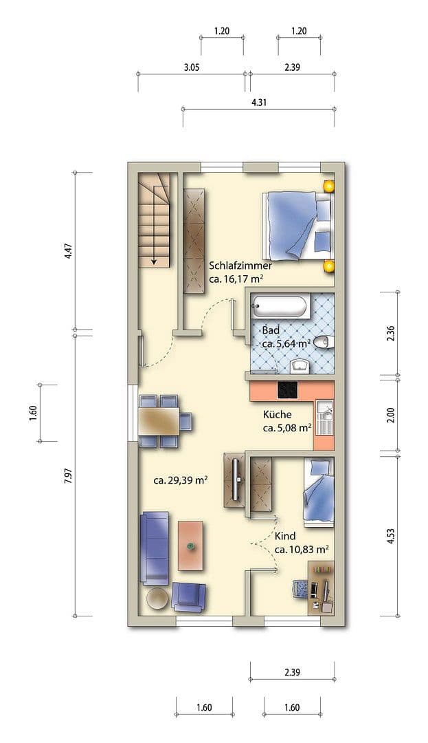 Prodej bytu 3+1 56 m², Am Sonnenhang 48, Freital, Sasko Prodej bytu 3+1 56 m², Am Sonnenhang 48, Freital, Sasko