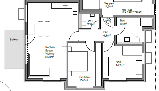 Pronájem bytu 3+1 88 m², Rutesheimerstr. 12, Sindelfingen, Bádensko-Württembersko Pronájem bytu 3+1 88 m², Rutesheimerstr. 12, Sindelfingen, Bádensko-Württembersko
