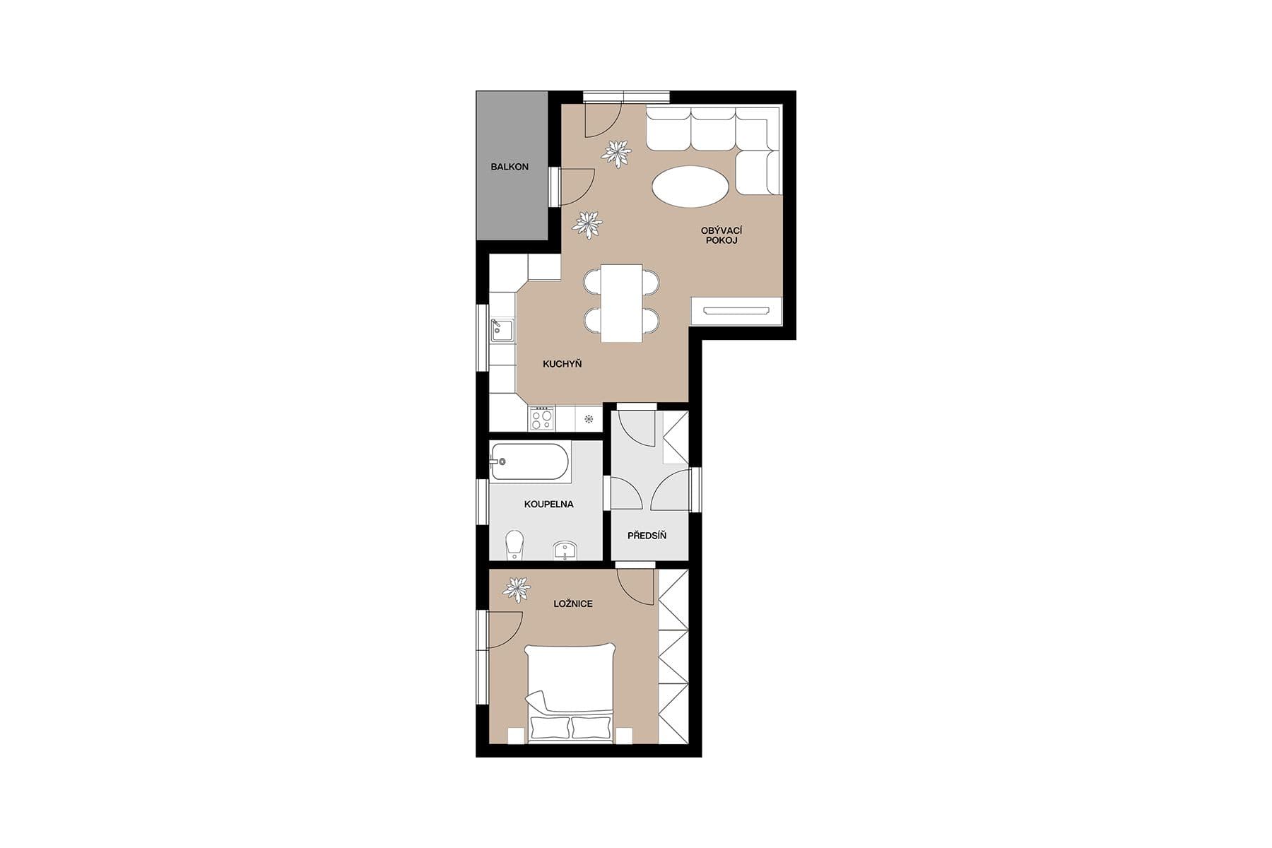 Prodej bytu 2+kk 58 m², Uhlířské Janovice, Středočeský kraj Prodej bytu 2+kk 58 m², Uhlířské Janovice, Středočeský kraj