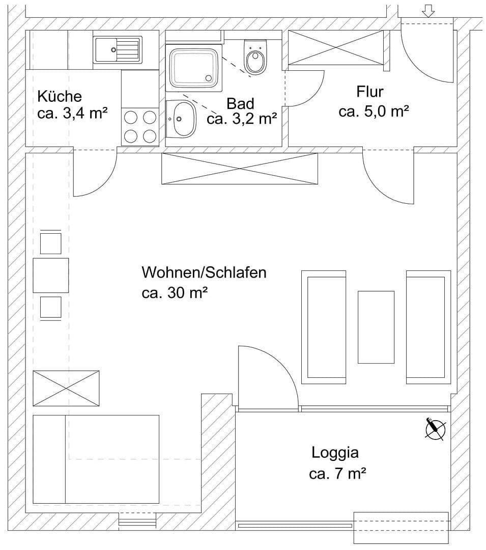 Prodej bytu 1+1 45 m², Hamburg, Hamburg Prodej bytu 1+1 45 m², Hamburg, Hamburg